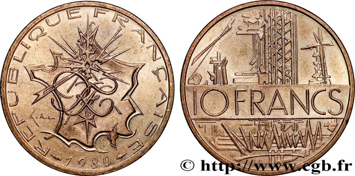 10 francs Mathieu, tranche A 1980 Pessac F.365/8 AU 