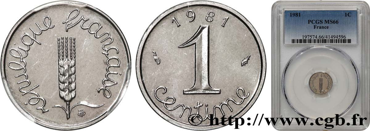 1 centime Épi 1981 Pessac F.106/38 MS66 PCGS