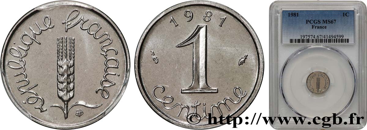 1 centime Épi 1981 Pessac F.106/38 FDC67 PCGS