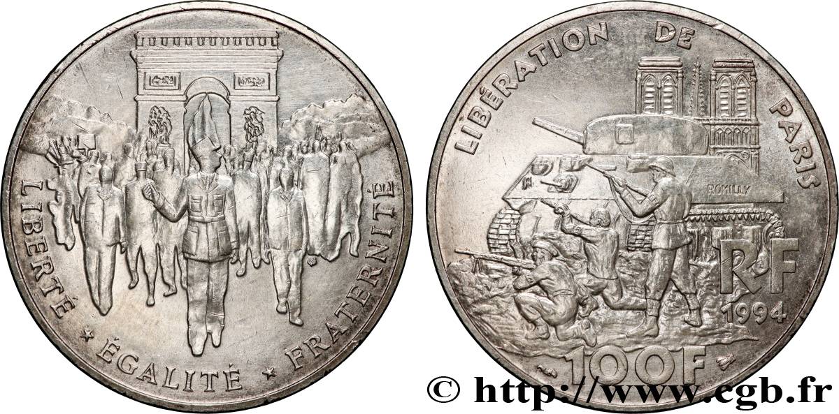100 francs Libération de Paris 1994  F.462/2 TTB 