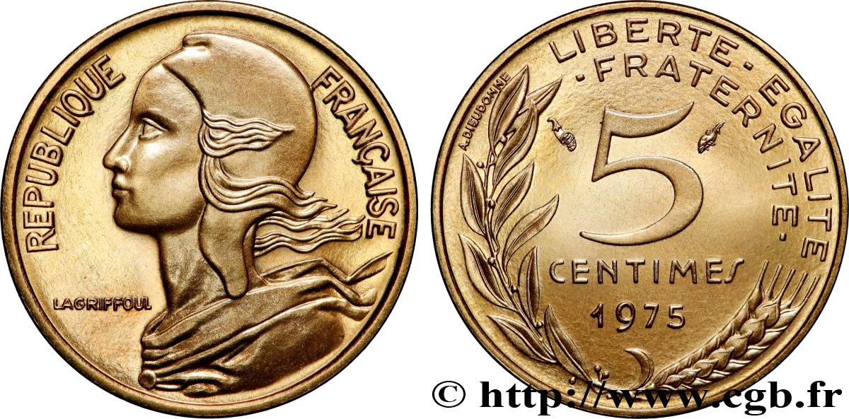 5 centimes Marianne 1975 Pessac F.125/11 ST 