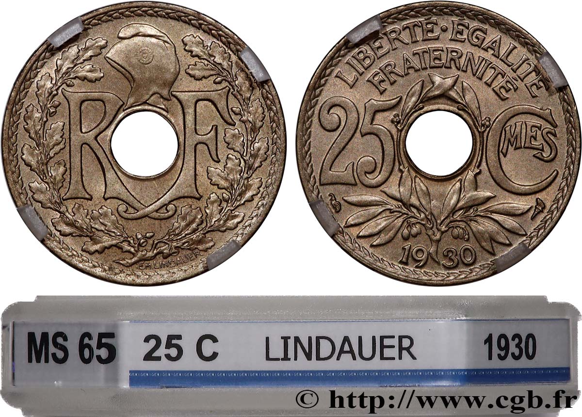 25 centimes Lindauer 1930  F.171/14 FDC65 GENI