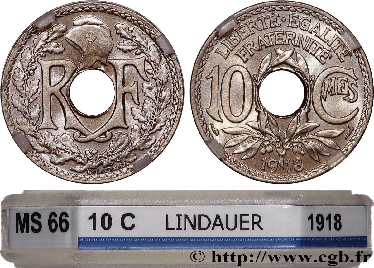 10 centimes Lindauer 1918  F.138/2 FDC66 GENI