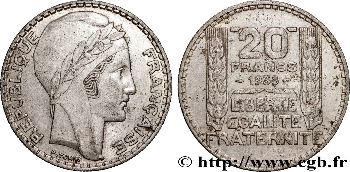 20 francs Turin 1938  F.400/9 XF 
