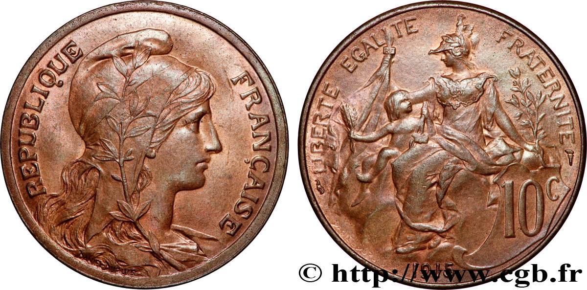 10 centimes Daniel-Dupuis 1915  F.136/24 SUP58 