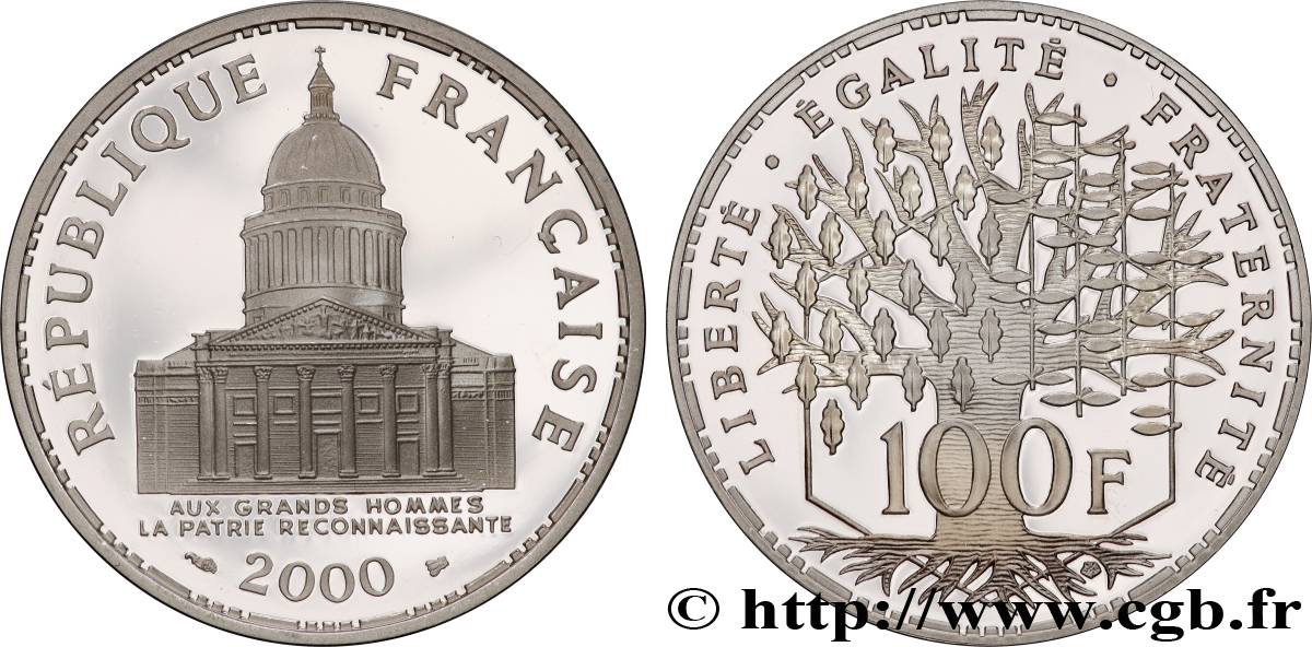 100 francs Panthéon, Belle Épreuve 2000  F.451/23 FDC 