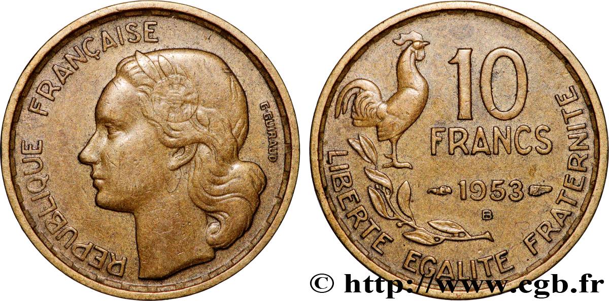 10 francs Guiraud 1953 Beaumont-Le-Roger F.363/9 q.SPL 