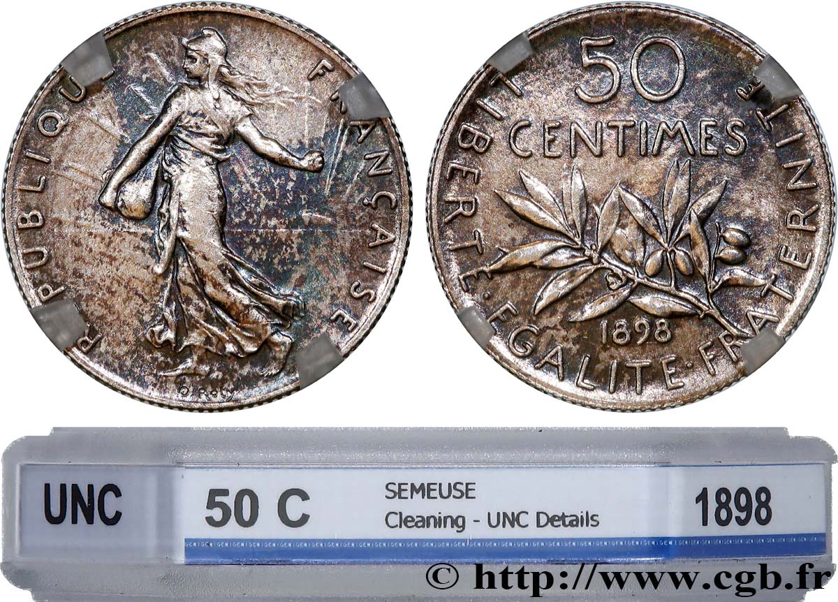 50 centimes Semeuse 1898 Paris F.190/3 MS GENI
