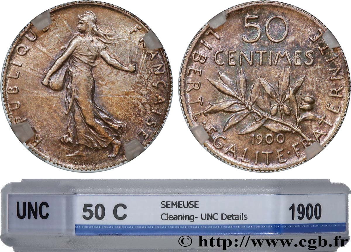 50 centimes Semeuse 1900 Paris F.190/6 MS GENI