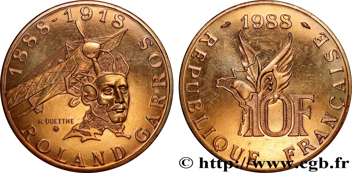 10 francs Roland Garros 1988  F.372/2 MS 