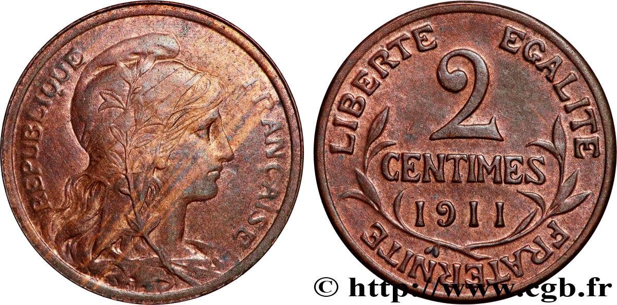 2 centimes Daniel-Dupuis 1911 Paris F.110/14 SUP62 