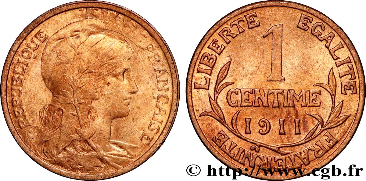 1 centime Daniel-Dupuis 1911 Paris F.105/13 SUP+ 