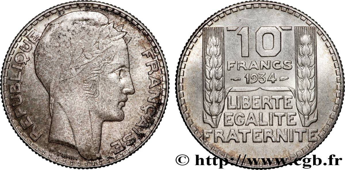 10 francs Turin 1934  F.360/7 SPL63 