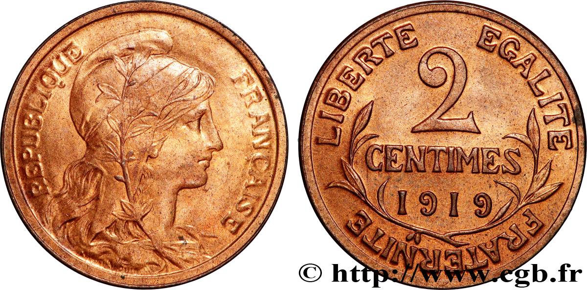 2 centimes Daniel-Dupuis 1919 Paris F.110/19 MS64 