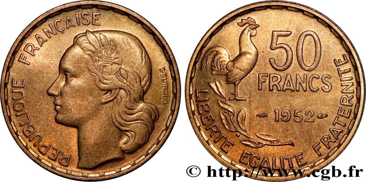 50 francs Guiraud 1952  F.425/8 MS63 