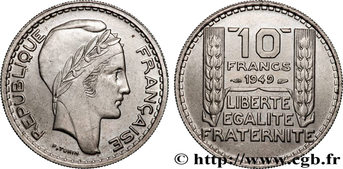 10 francs Turin, petite tête 1949  F.362/6 VZ+ 