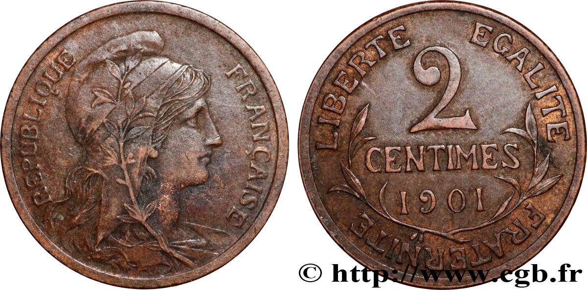 2 centimes Daniel-Dupuis 1901 Paris F.110/6 AU 