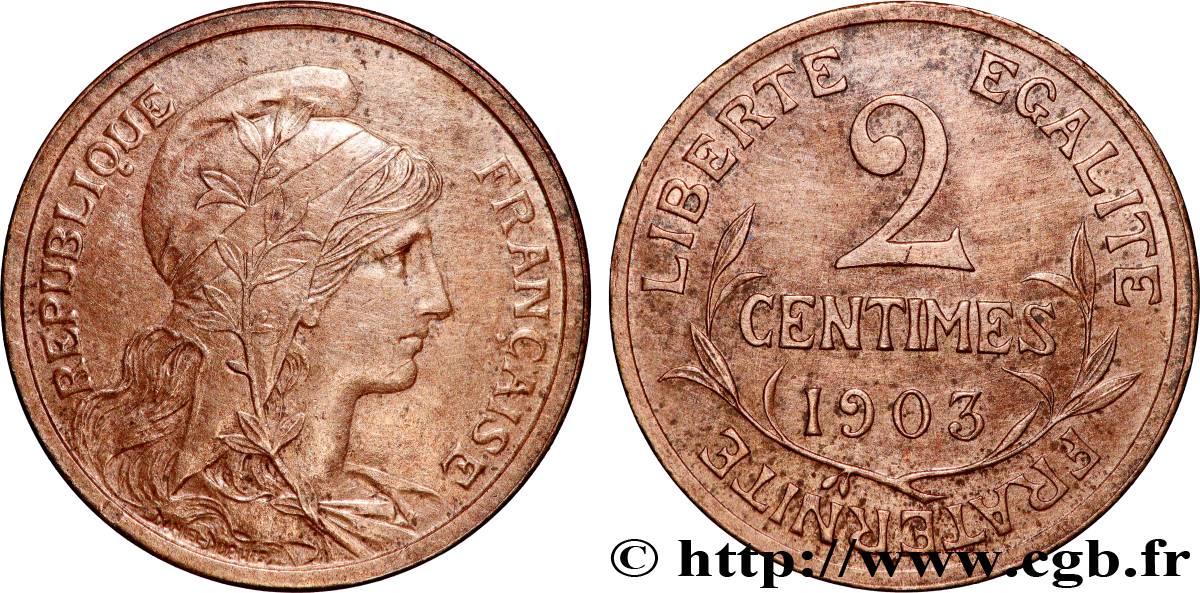 2 centimes Daniel-Dupuis 1903 Paris F.110/8 TTB+ 