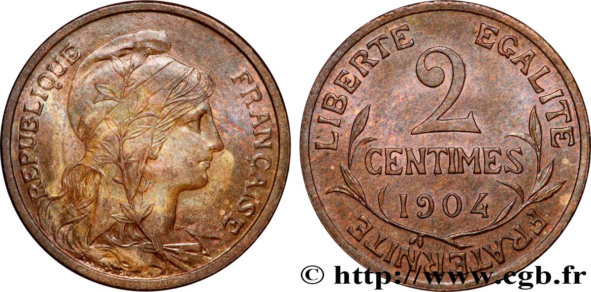 2 centimes Daniel-Dupuis 1904 Paris F.110/9 VZ 