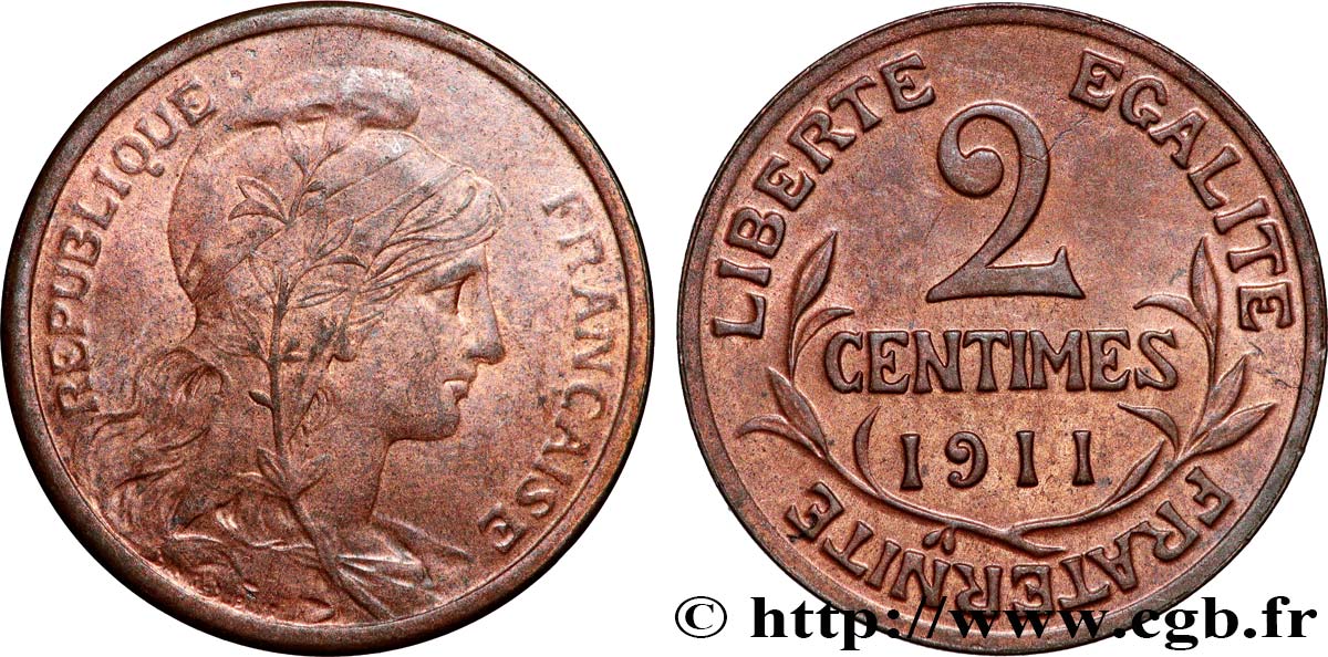 2 centimes Daniel-Dupuis 1911 Paris F.110/14 SUP 