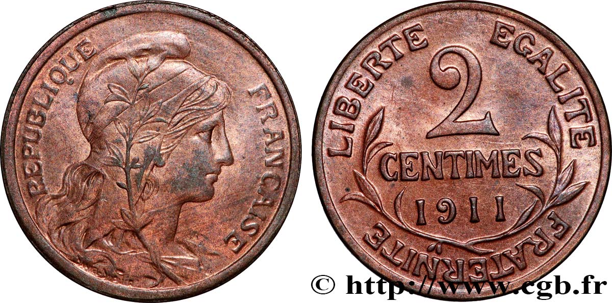 2 centimes Daniel-Dupuis 1911 Paris F.110/14 VZ 