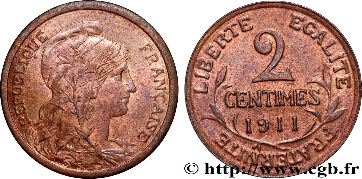 2 centimes Daniel-Dupuis 1911 Paris F.110/14 SPL 