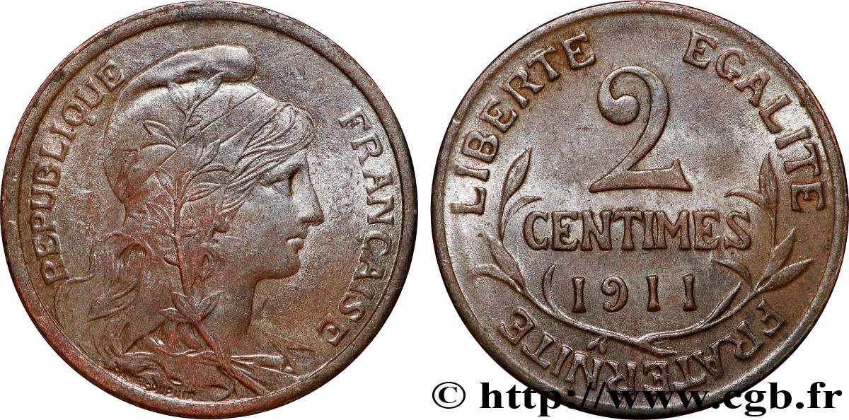 2 centimes Daniel-Dupuis 1911 Paris F.110/14 AU 