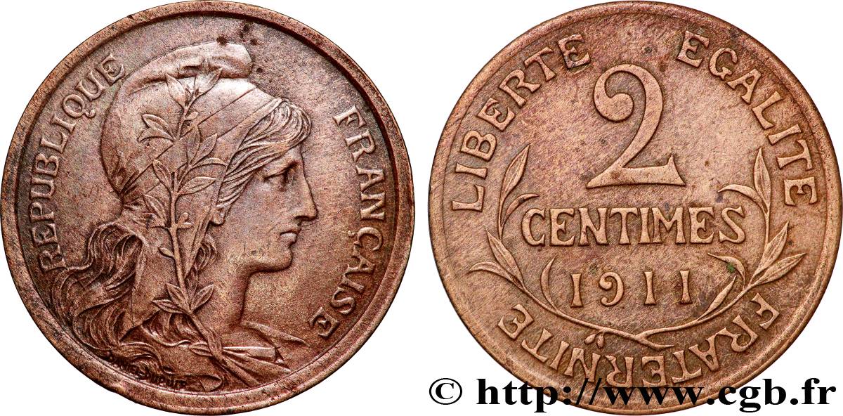 2 centimes Daniel-Dupuis 1911 Paris F.110/14 SPL 