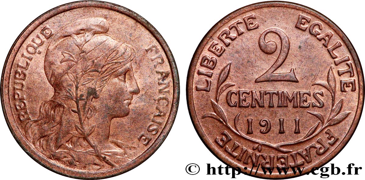 2 centimes Daniel-Dupuis 1911 Paris F.110/14 SUP 