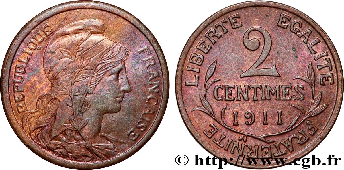 2 centimes Daniel-Dupuis 1911 Paris F.110/14 MS 
