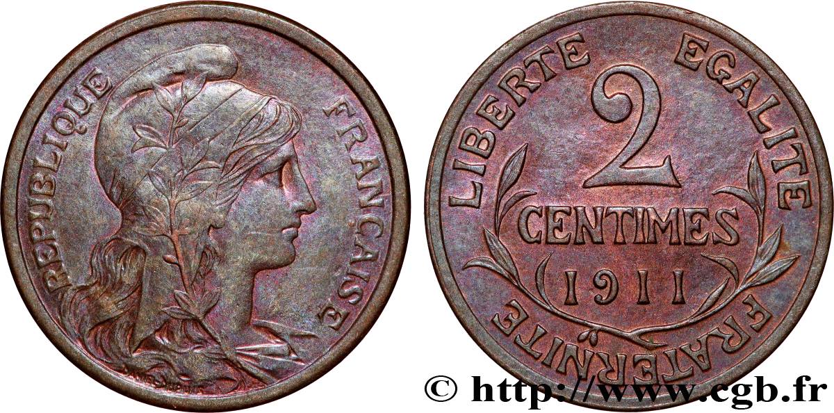 2 centimes Daniel-Dupuis 1911 Paris F.110/14 MS 