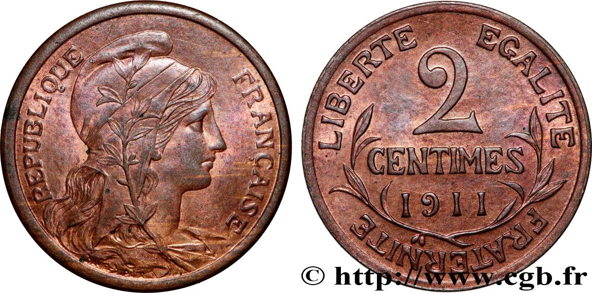 2 centimes Daniel-Dupuis 1911 Paris F.110/14 MS 