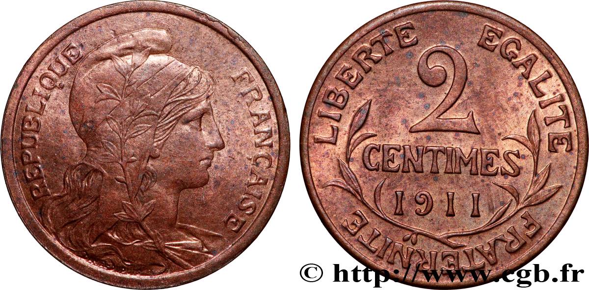 2 centimes Daniel-Dupuis 1911 Paris F.110/14 SUP+ 