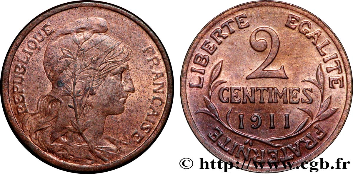 2 centimes Daniel-Dupuis 1911 Paris F.110/14 MS 