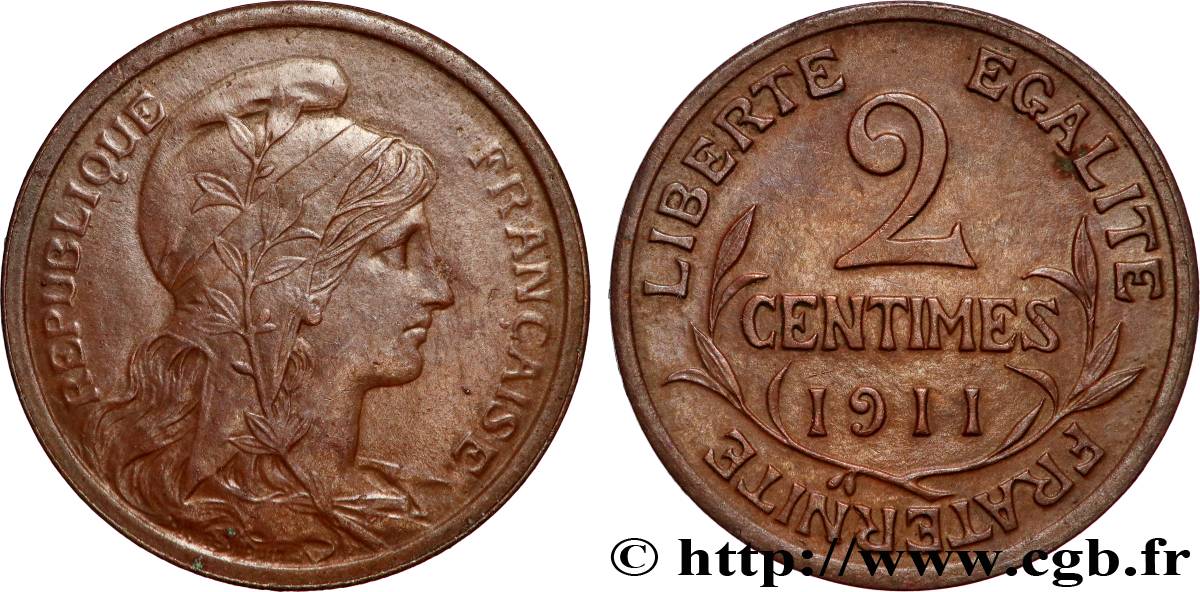 2 centimes Daniel-Dupuis 1911 Paris F.110/14 SUP+ 