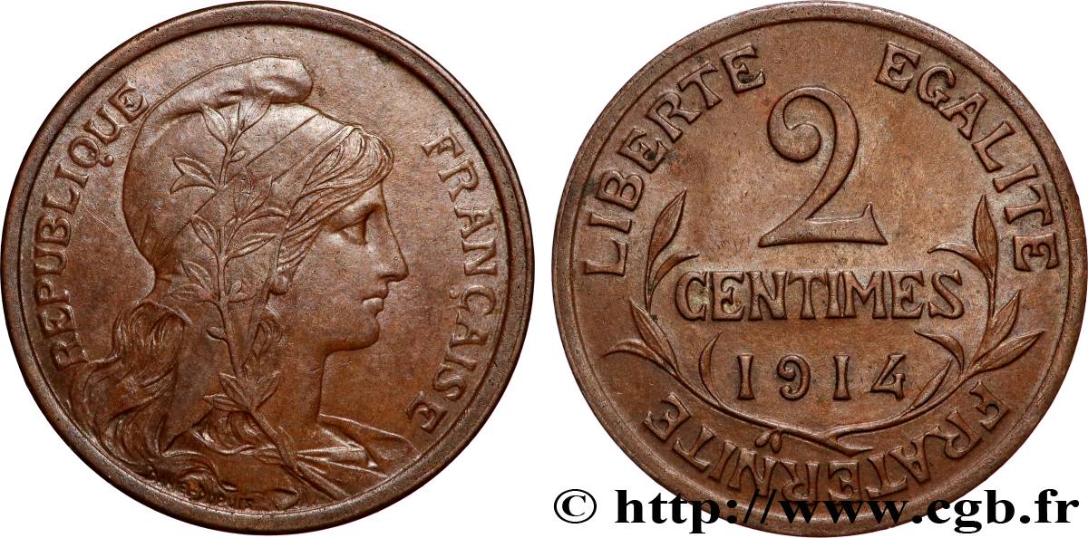 2 centimes Daniel-Dupuis 1914 Paris F.110/17 MS 