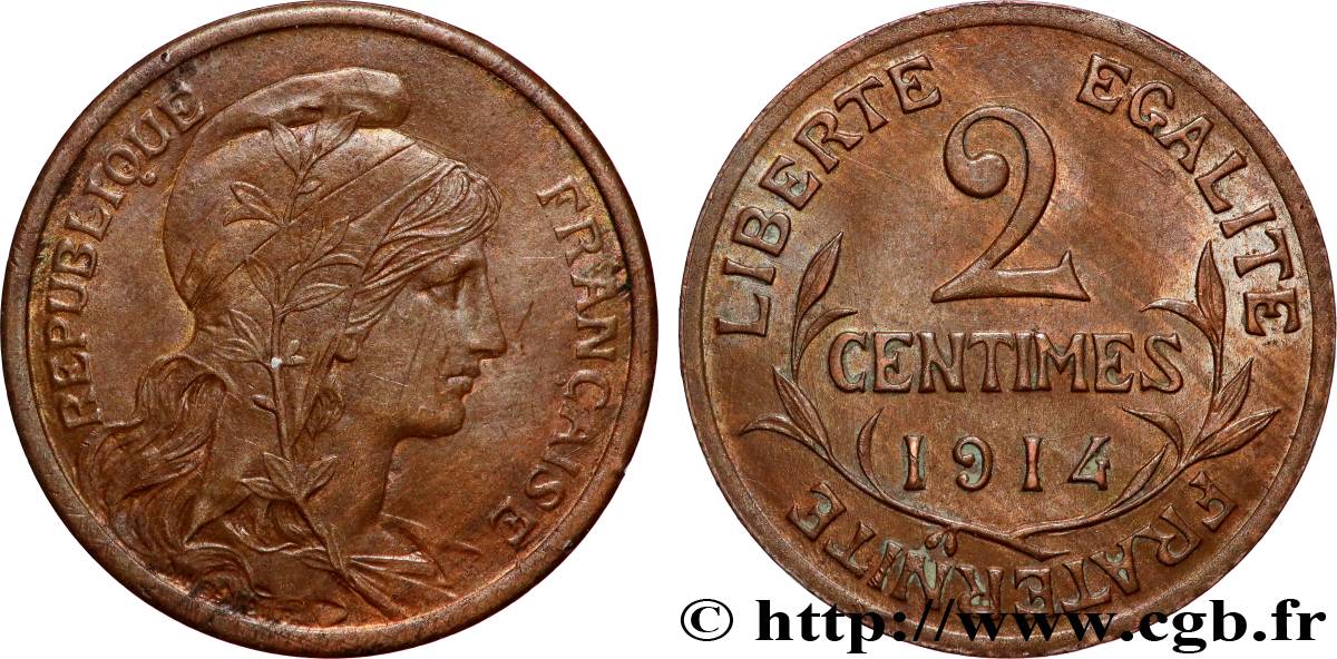 2 centimes Daniel-Dupuis 1914 Paris F.110/17 MS 