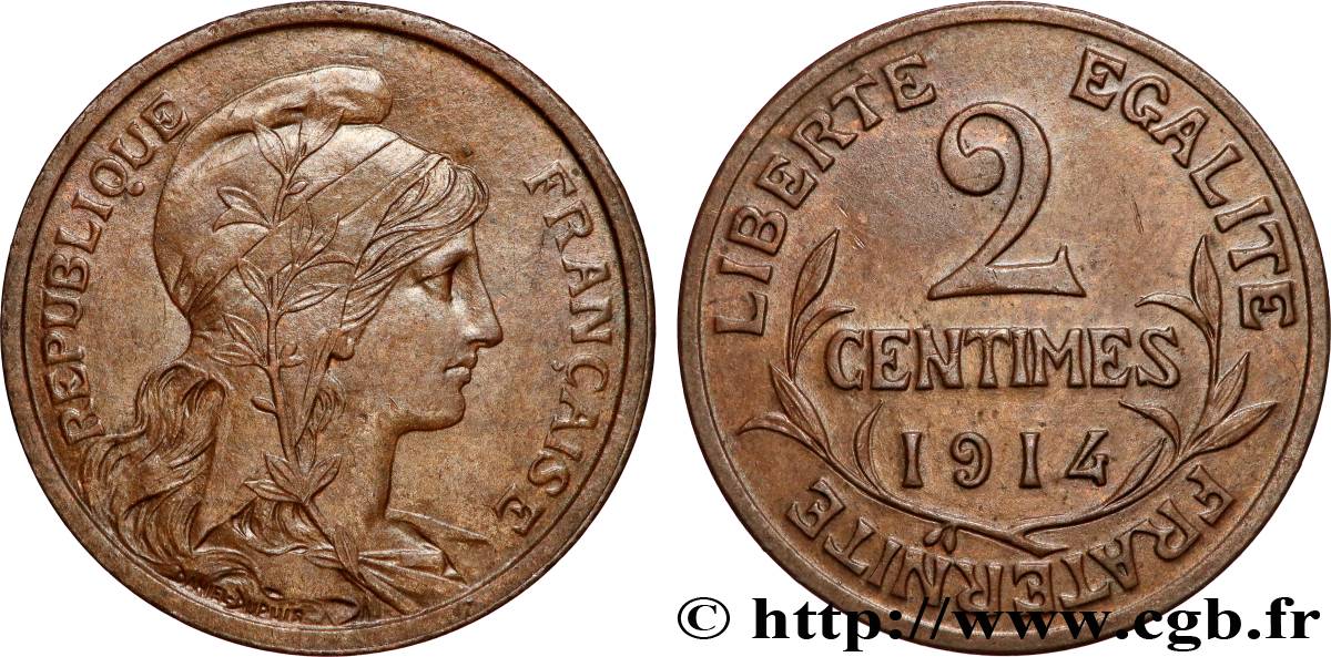 2 centimes Daniel-Dupuis 1914 Paris F.110/17 MS 