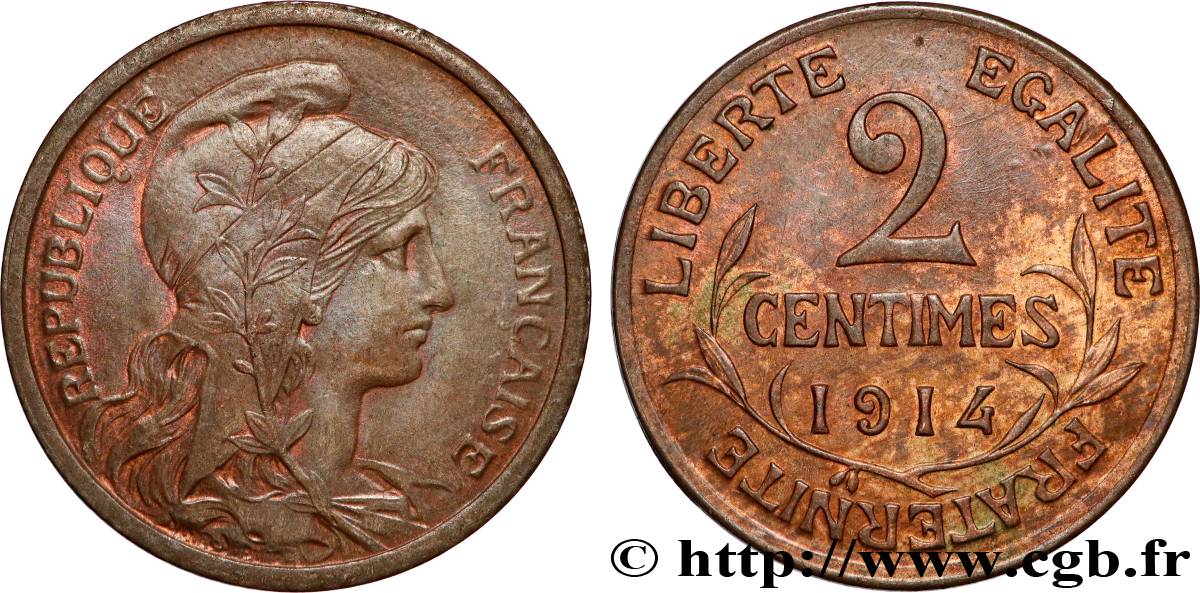 2 centimes Daniel-Dupuis 1914 Paris F.110/17 MS 