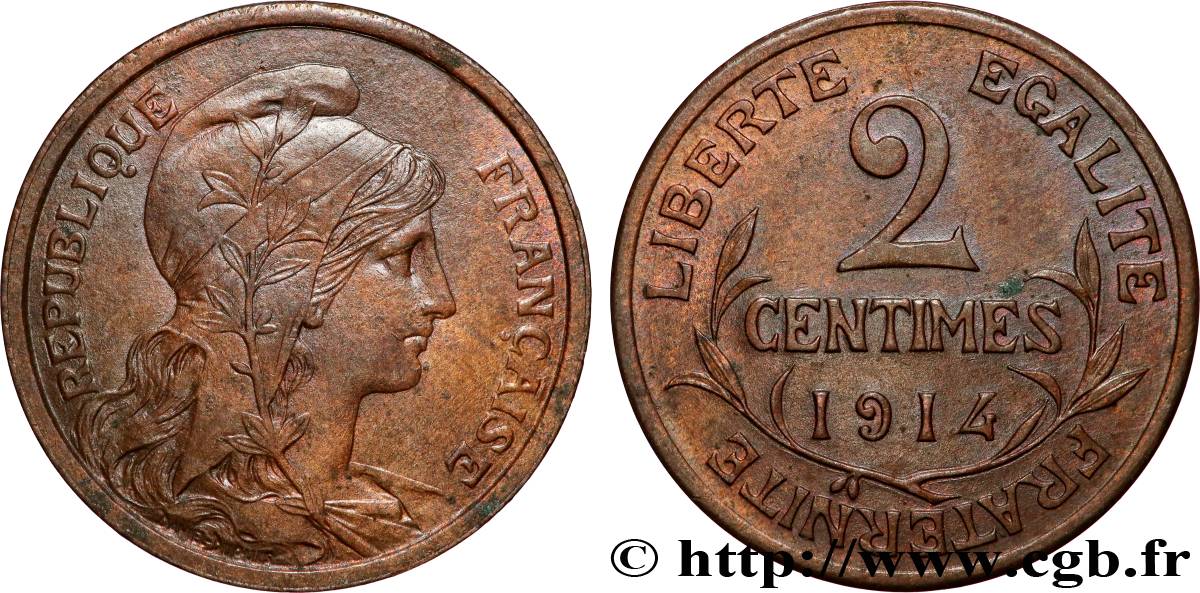 2 centimes Daniel-Dupuis 1914 Paris F.110/17 MS 
