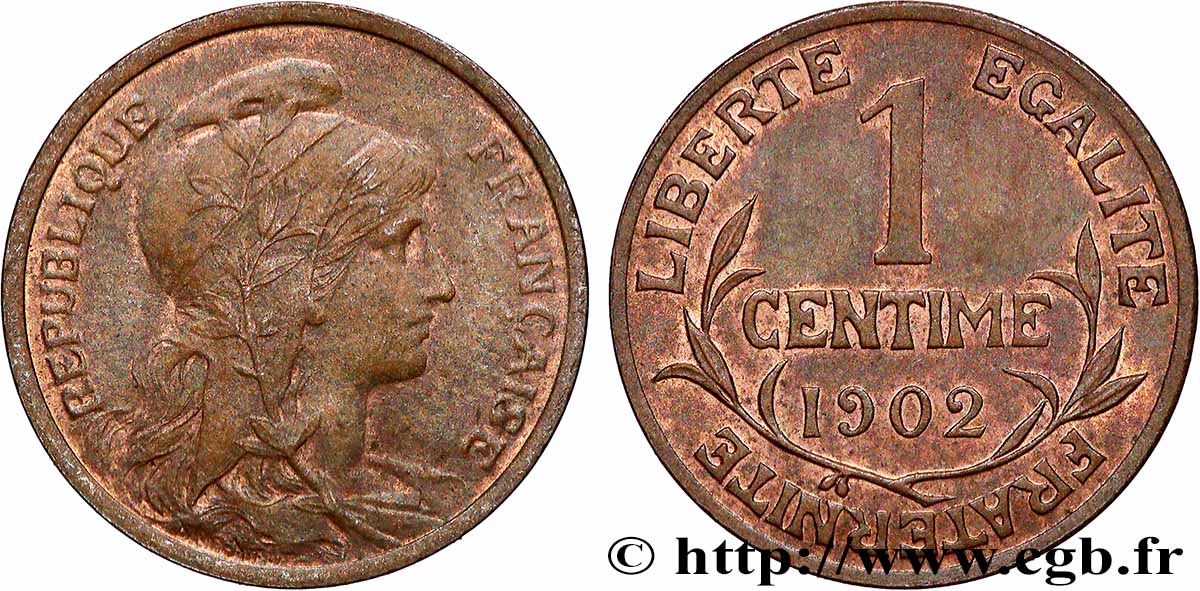 1 centime Daniel-Dupuis 1902 Paris F.105/7 XF 