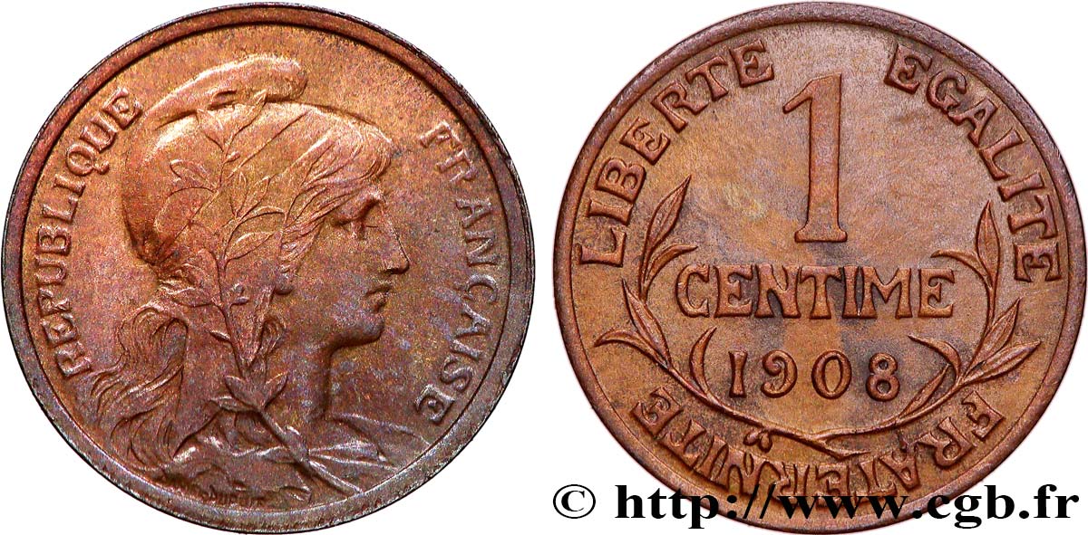 1 centime Daniel-Dupuis 1908 Paris F.105/10 AU 