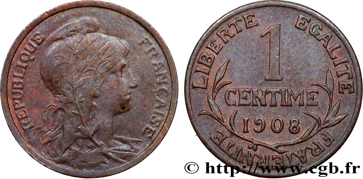 1 centime Daniel-Dupuis 1908 Paris F.105/10 TTB+ 