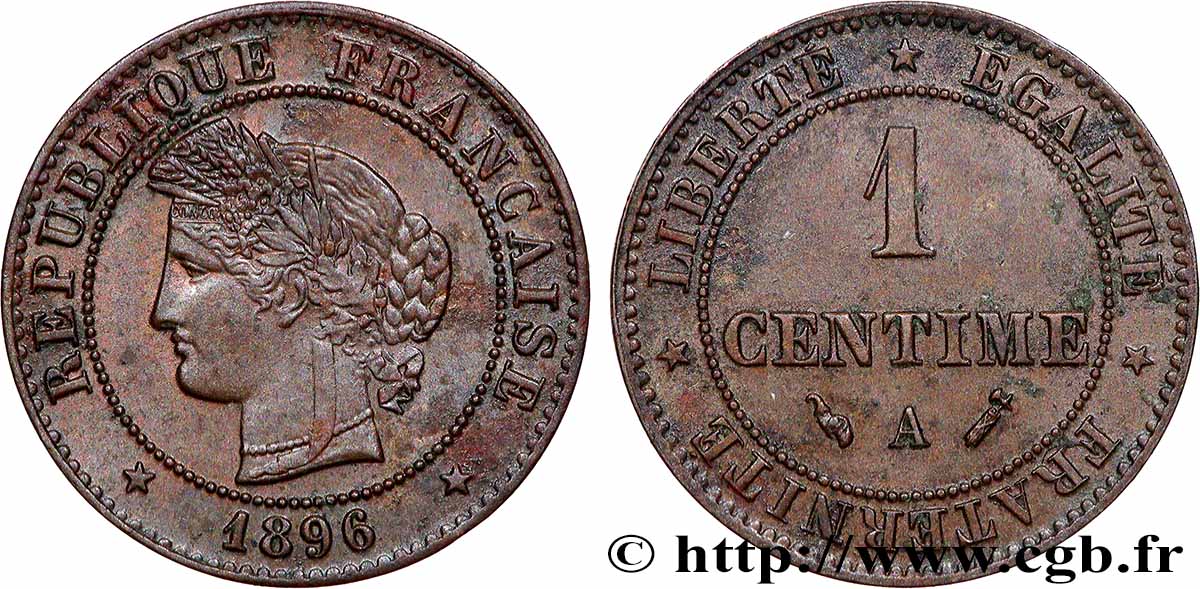 1 centime Cérès 1896 Paris F.104/23 SUP+ 