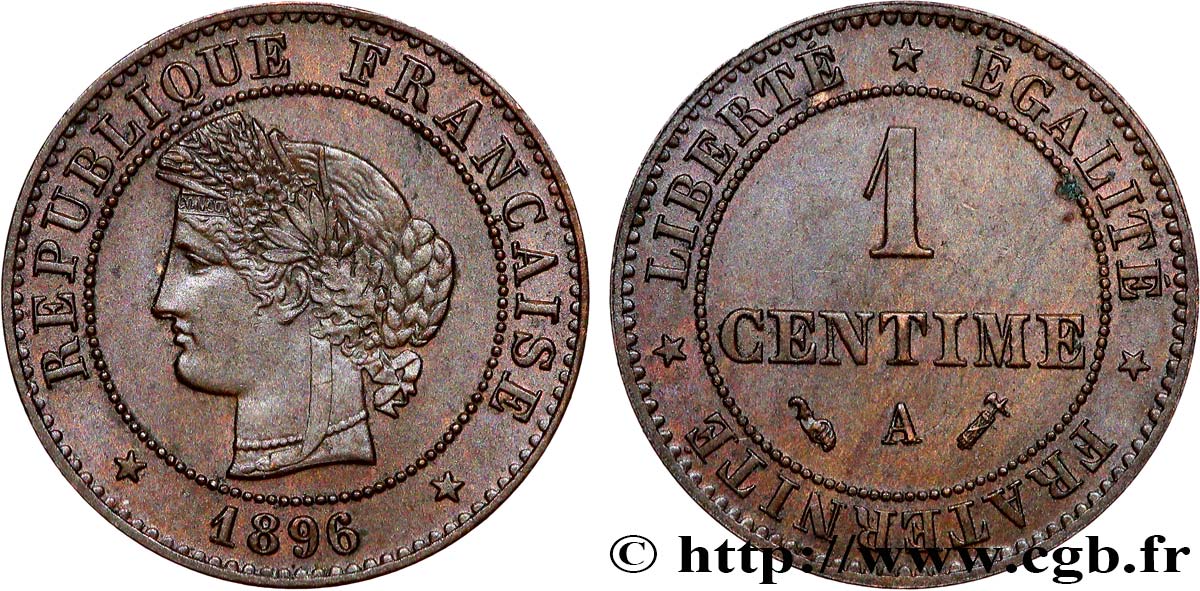 1 centime Cérès 1896 Paris F.104/23 SPL+ 