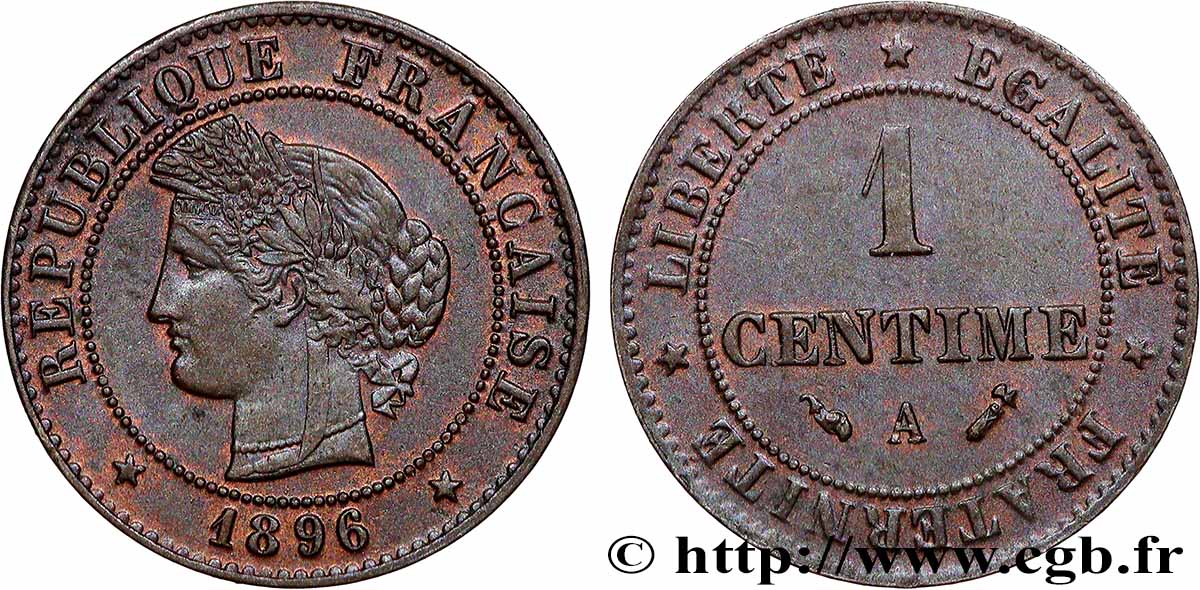 1 centime Cérès 1896 Paris F.104/23 SUP+ 