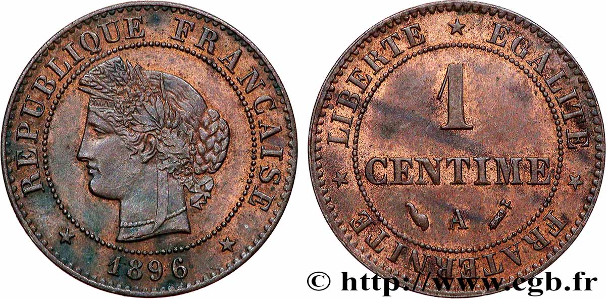 1 centime Cérès 1896 Paris F.104/23 VZ+ 