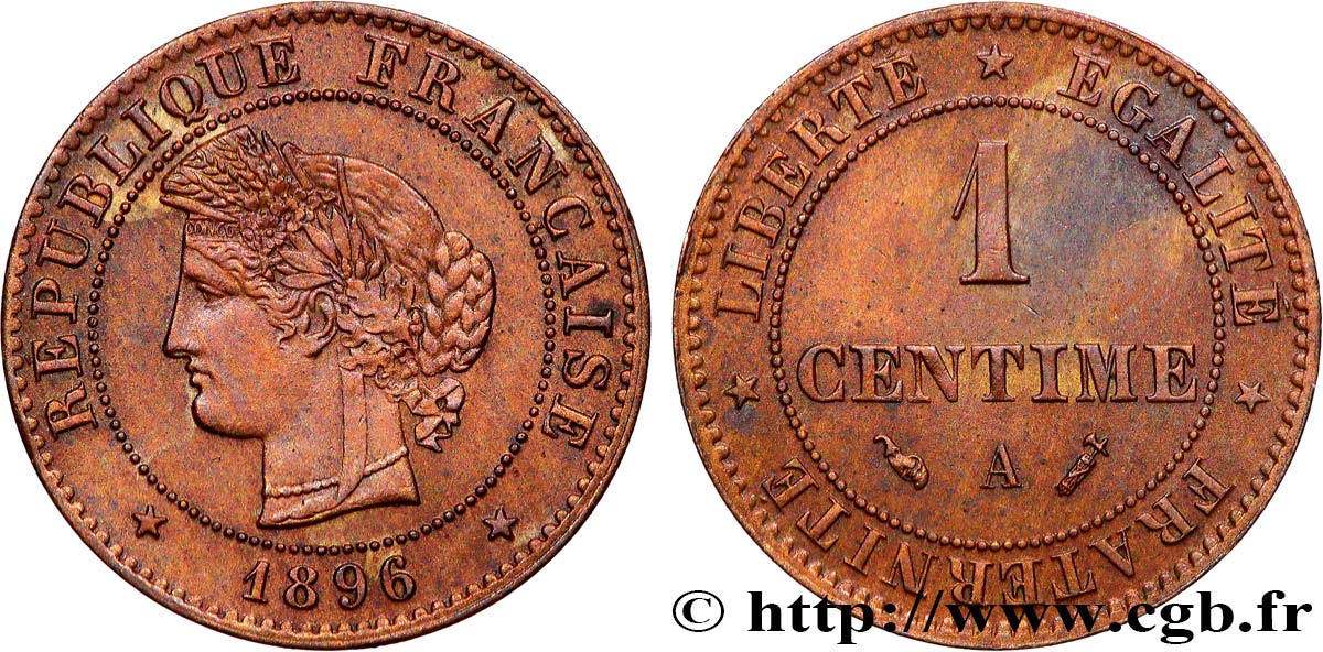 1 centime Cérès 1896 Paris F.104/23 MS 
