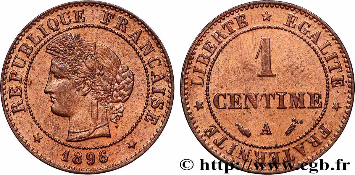 1 centime Cérès 1896 Paris F.104/23 SUP+ 