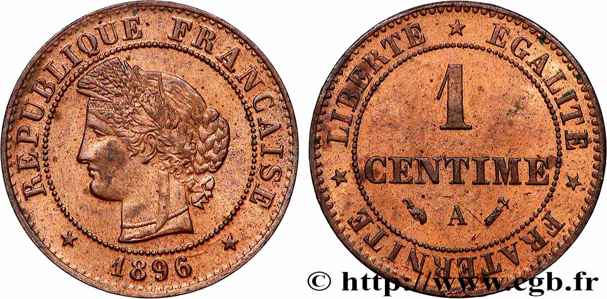 1 centime Cérès 1896 Paris F.104/23 MS 